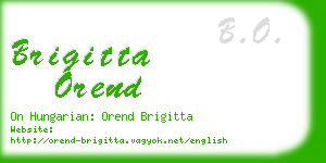 brigitta orend business card